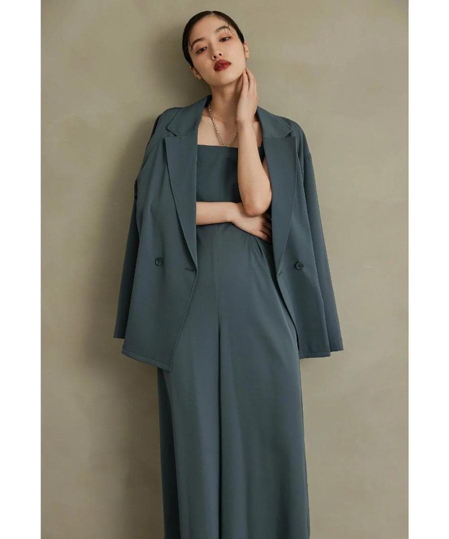 美品 niana ニアナ セットアップパンツドレス オールインワン L 大きい