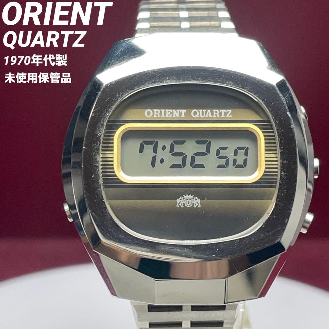 ★超希少 保管品 70s ORIENT QUARTZ 純正ブレス 日本製 腕時計