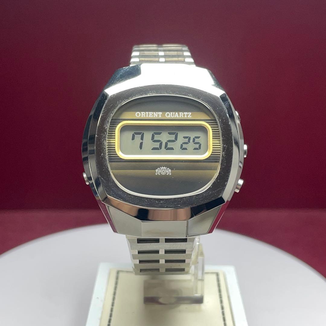 ★超希少 保管品 70s ORIENT QUARTZ 純正ブレス 日本製 腕時計
