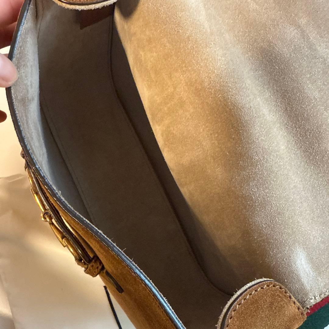 GUCCI スエードショルダーバッグ