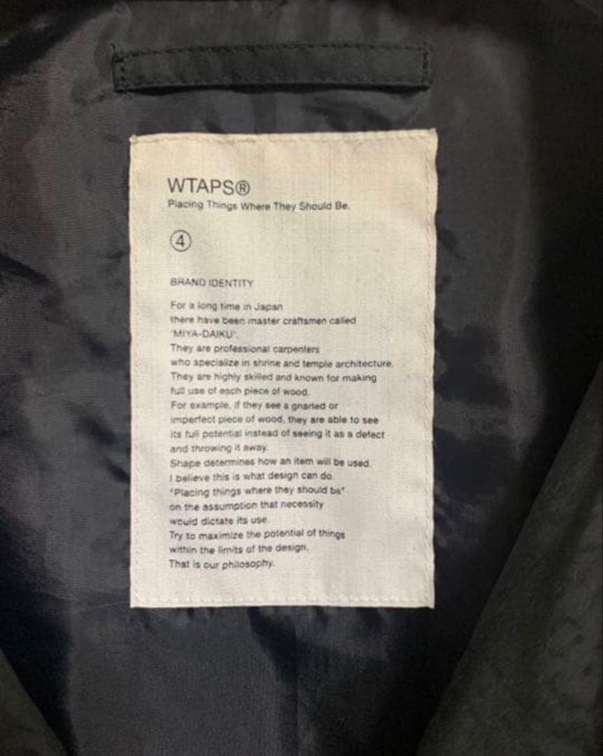 WTAPS ペイズリー柄 ロングコーチジャケット