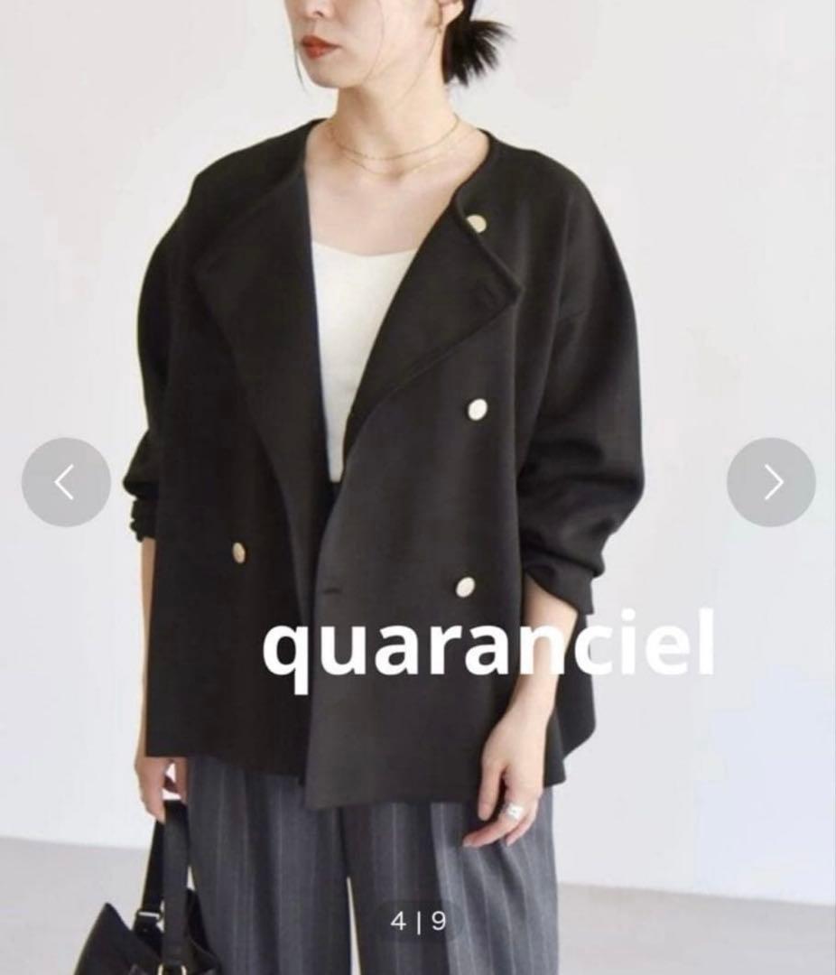 quarancielシップス 美品 金ボタン ノーカラージャケット