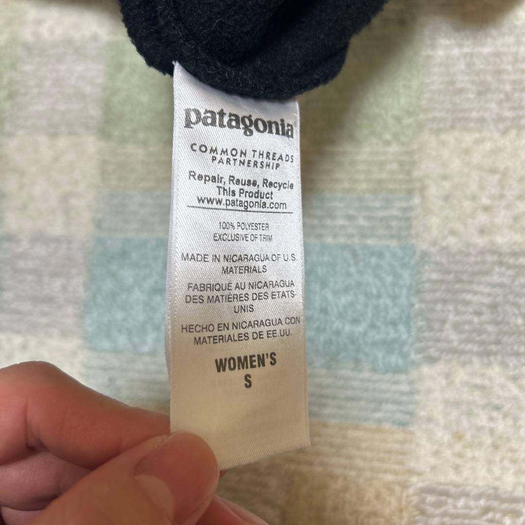 Patagonia プルオーバーフリース 黒/青