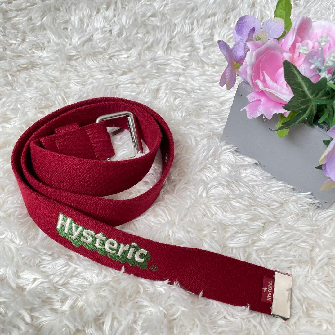 【希少】刺繍　Hysteric バーガンディ ベルト