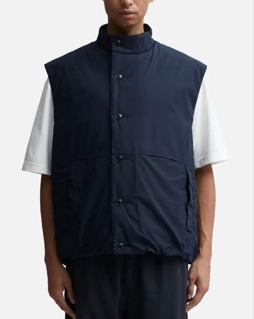 nanamica ネイビー ダウンベスト