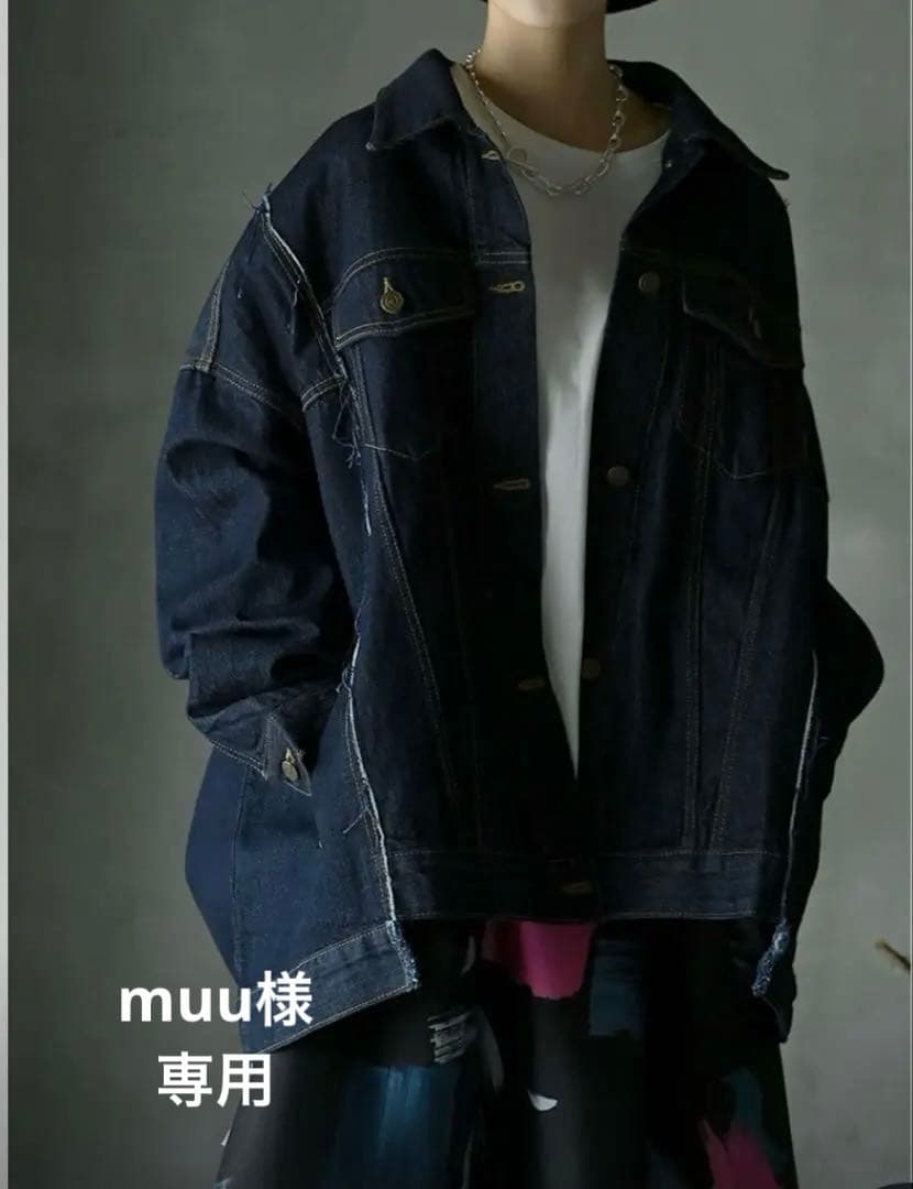 unisexオーバーシルエットデニムジャケット