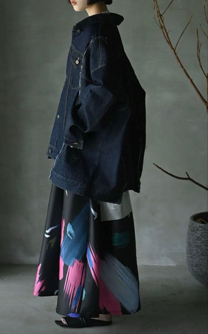 unisexオーバーシルエットデニムジャケット