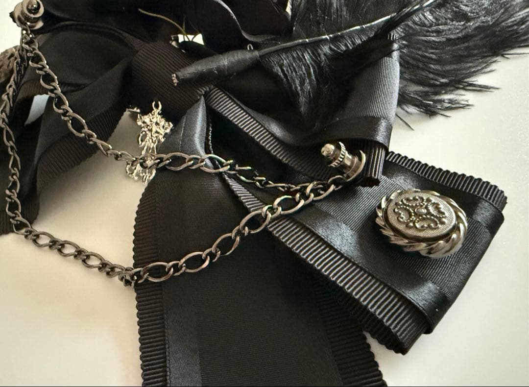 アリパイ La petit chaperon noir リボンクリップ 黒×黒