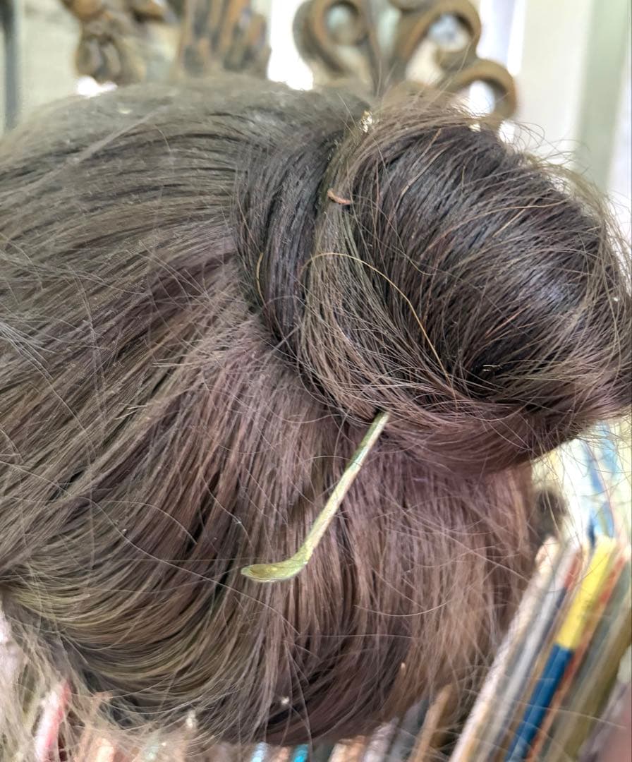 古い　沖縄　芝居用　かつら