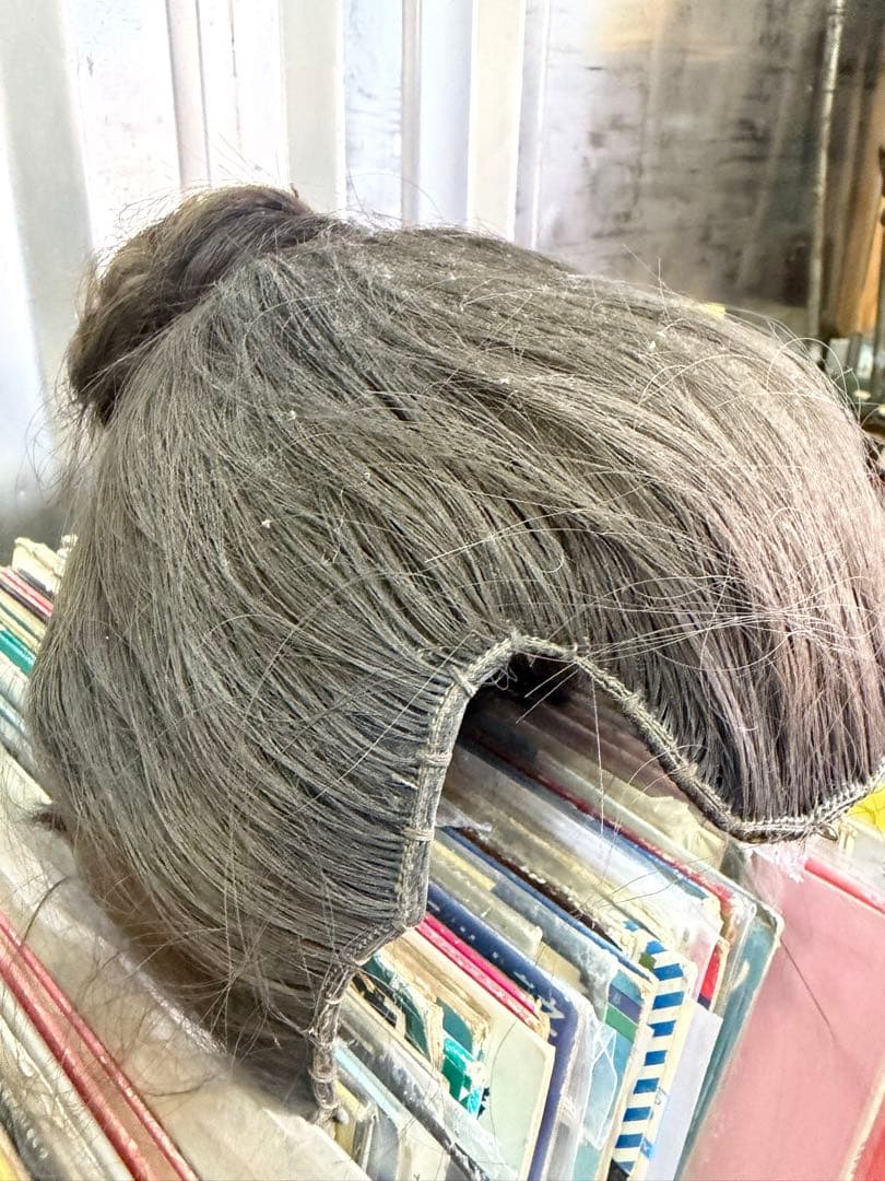 古い　沖縄　芝居用　かつら