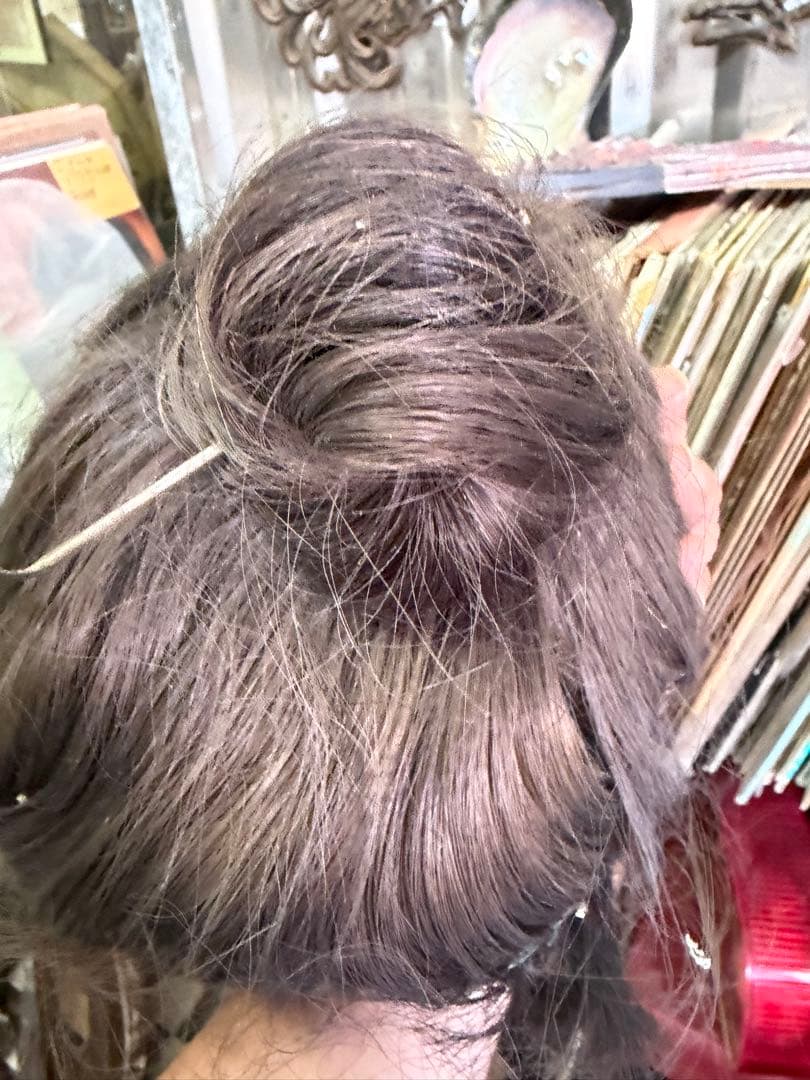 古い　沖縄　芝居用　かつら