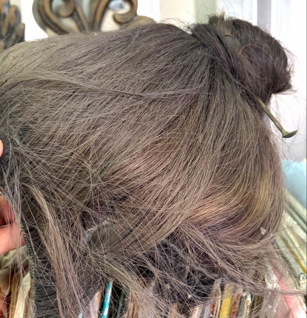 古い　沖縄　芝居用　かつら