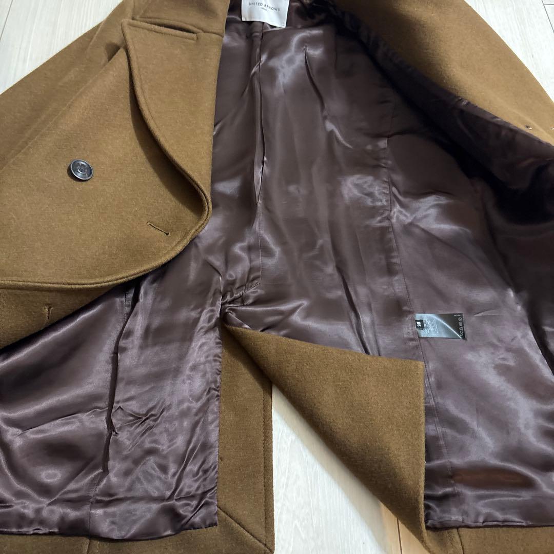 美品⭐︎UNITED ARROWS ブラウン ダブルブレストコート 38