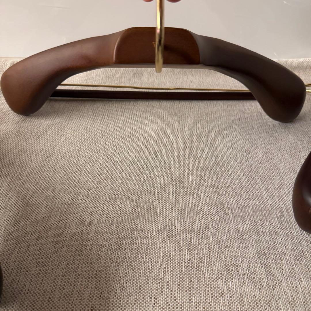 長塩産業　ながしお HNO木製ハンガー　幅40cm スライドバー付　12本セット