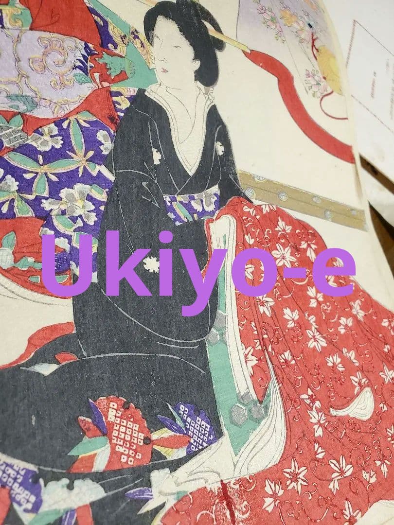 【浮世絵版画】揚州周延『千代田の大奥 お櫛あげ』三枚続きUkiyo-e