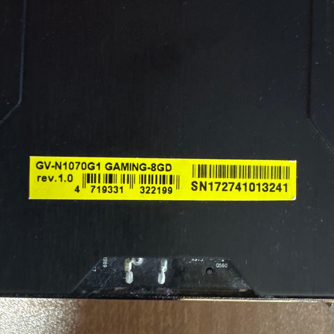 グラフィックボード・グラボ・ビデオカード GIGABYTE GV-N1070G1 GAMING-8GD