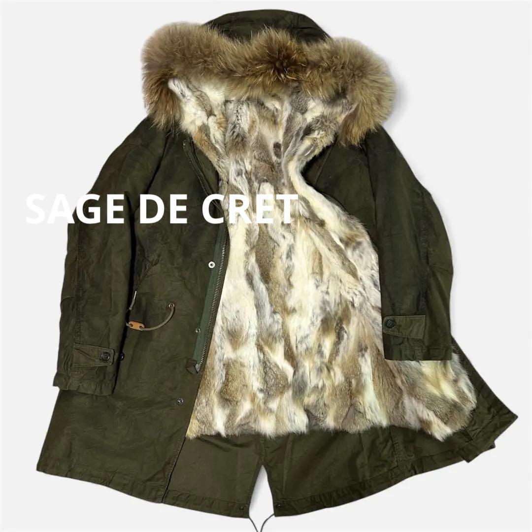SAGE DE CRET サージュデクレ　モッズコート　ファー付き　着脱可能　M