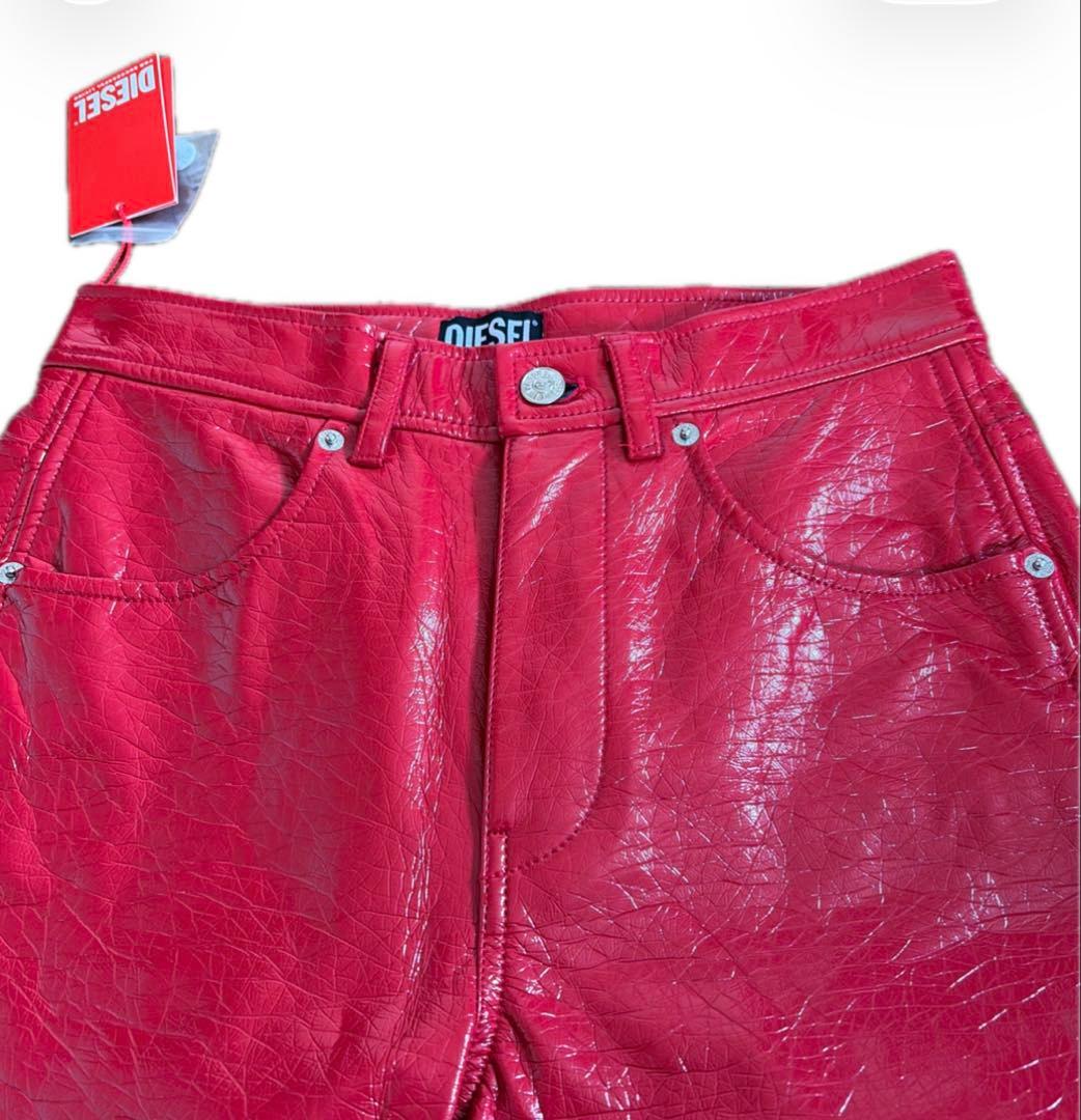 【新品】DIESEL ディーゼル P-ARCY フェイクレザー　 赤 26