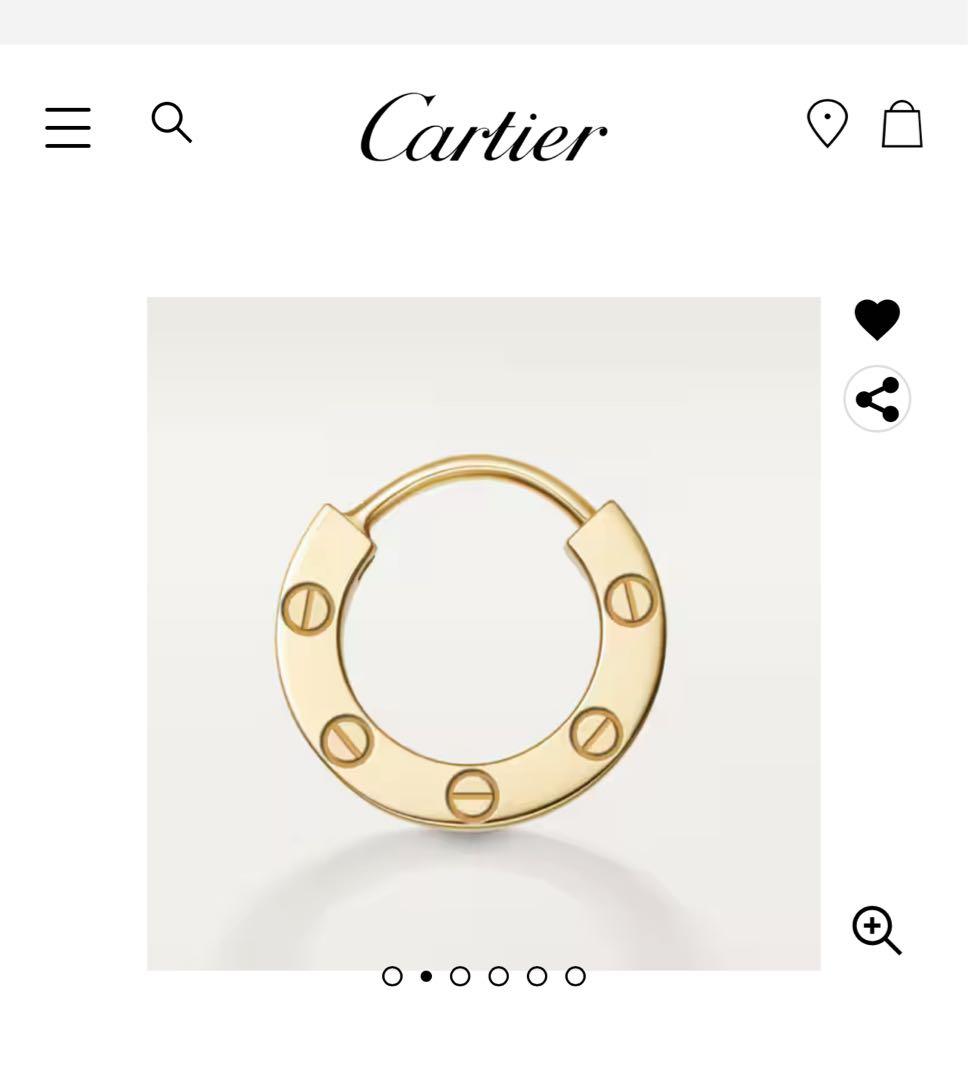 LOVE SINGLE HOOP EARRING ゴールド