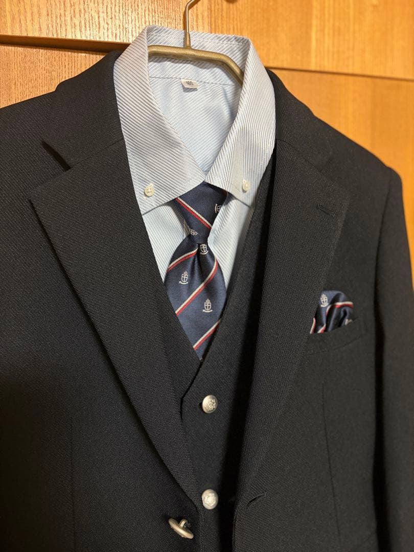 卒業式　男の子　ネイビー スーツ　160
