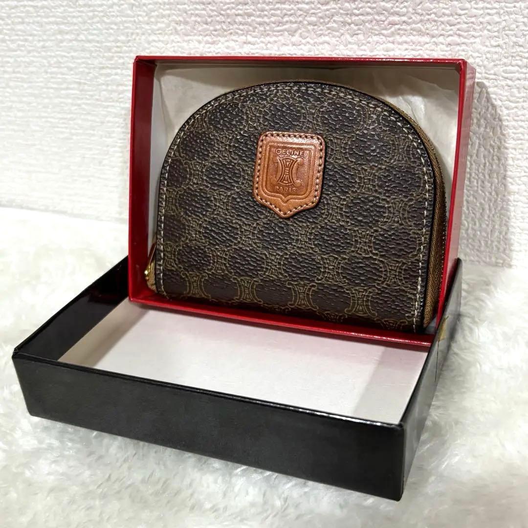 【美品】CELINE セリーヌ　マカダム　トリオンフ　ケース　小銭入れ