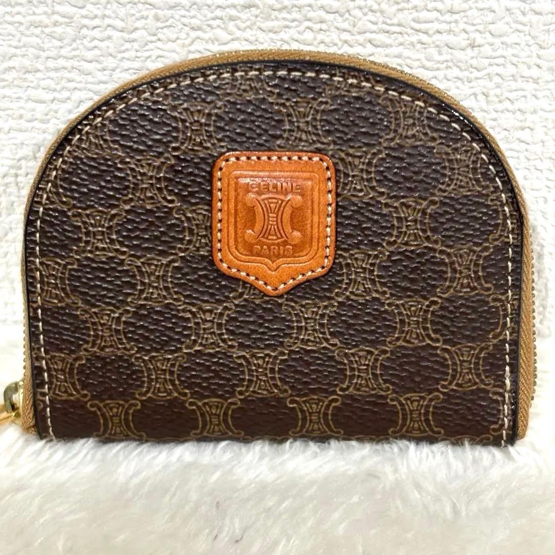 【美品】CELINE セリーヌ　マカダム　トリオンフ　ケース　小銭入れ