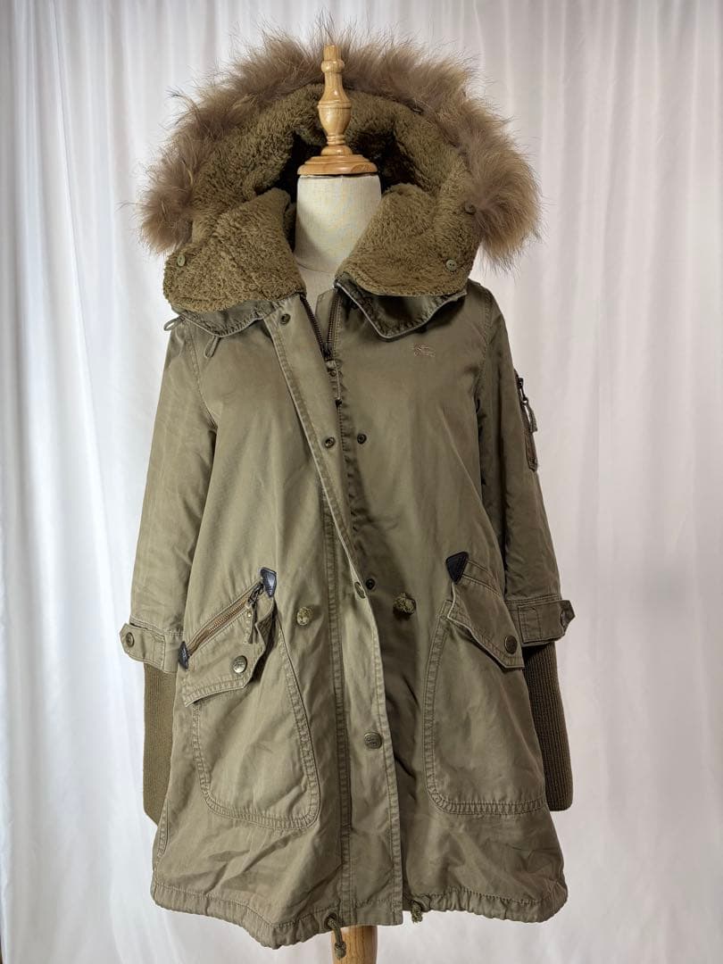 バーバリーブルーレーベル モッズコート 38 ノバチェック ライナー付