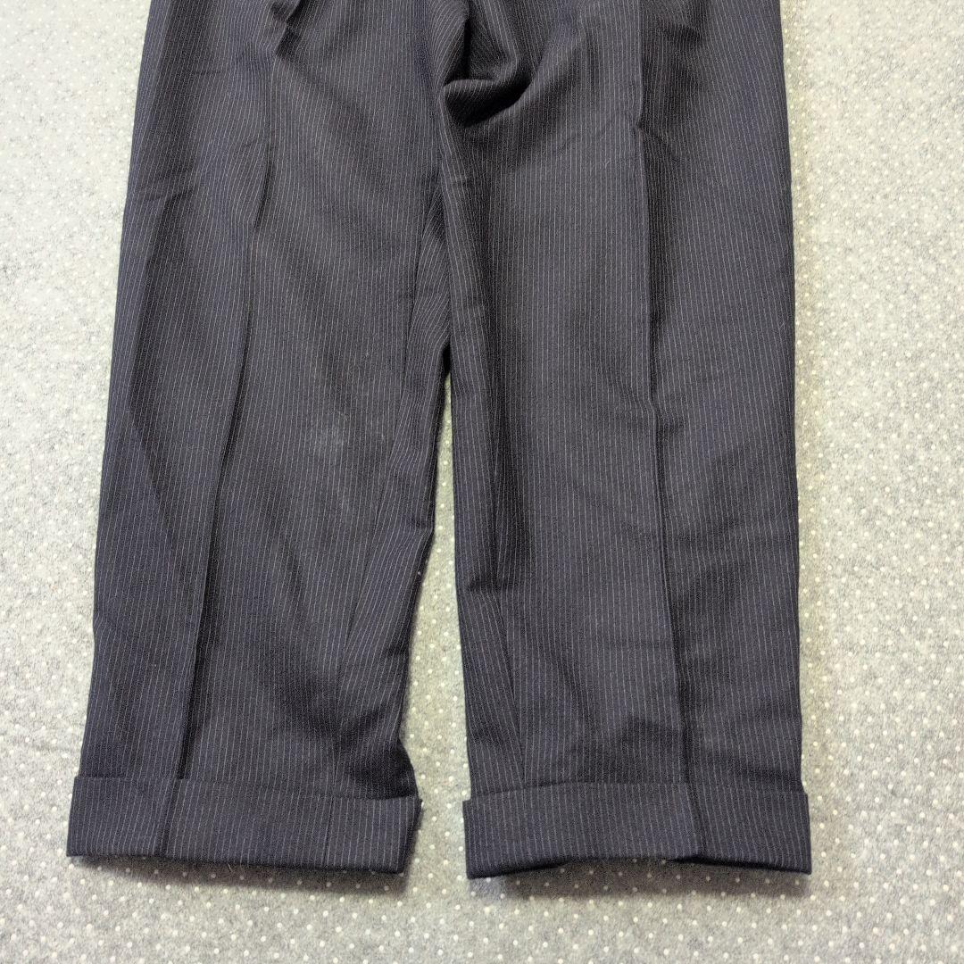 BEAMS F セットアップスーツ ストライプ スリーピース ネイビー 100