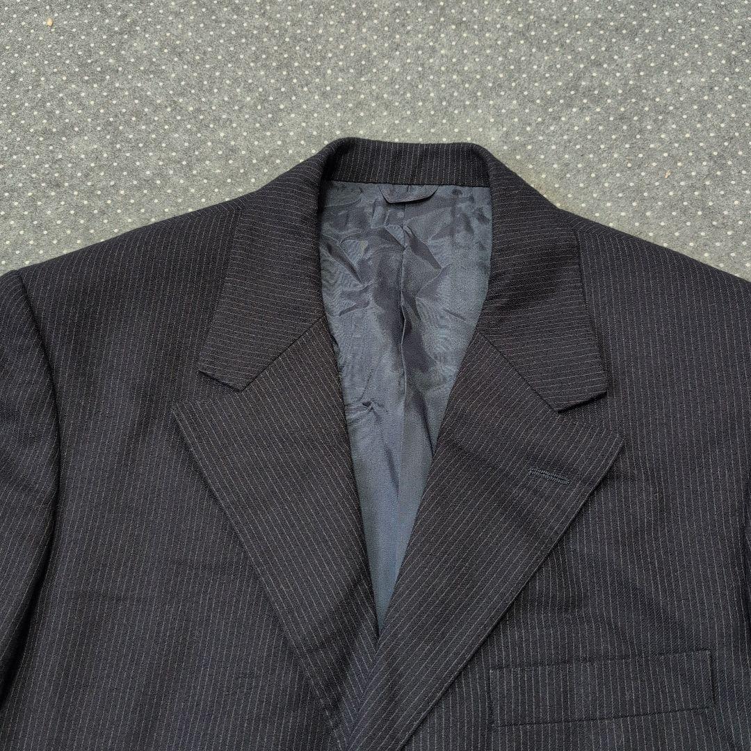 BEAMS F セットアップスーツ ストライプ スリーピース ネイビー 100