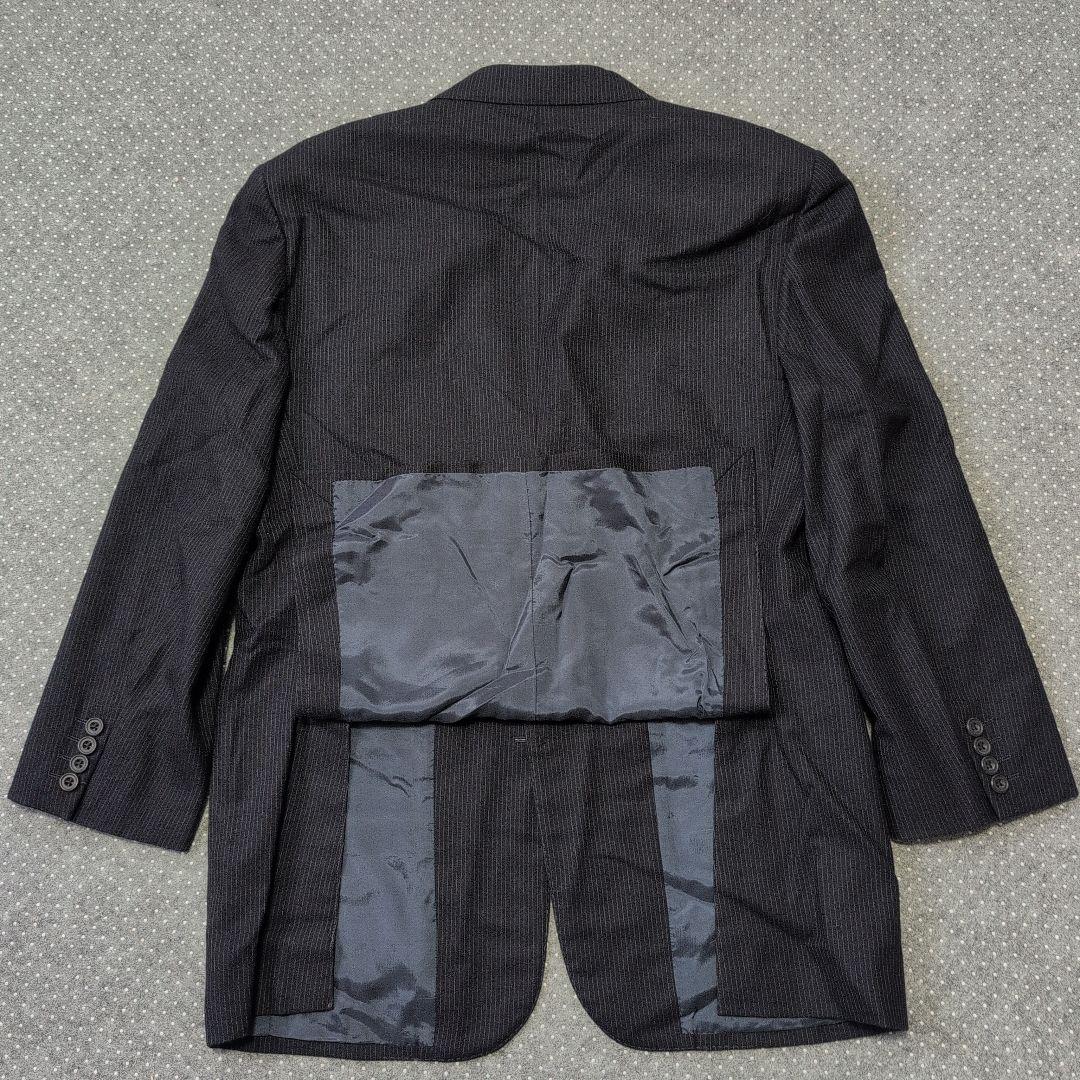 BEAMS F セットアップスーツ ストライプ スリーピース ネイビー 100