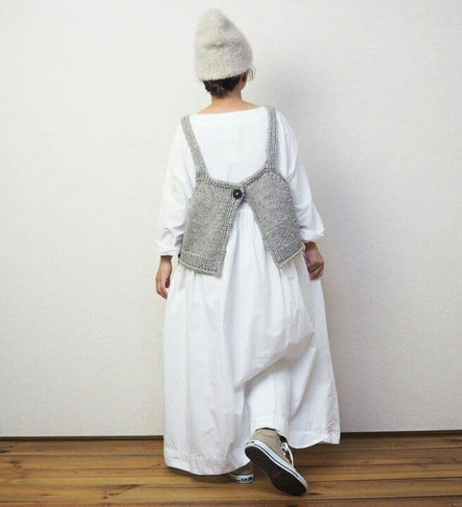 tumugu❣️ロービングウールニット2wayビスチェ ベスト