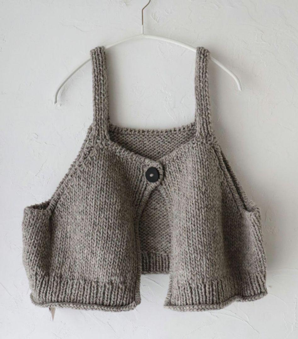 tumugu❣️ロービングウールニット2wayビスチェ ベスト