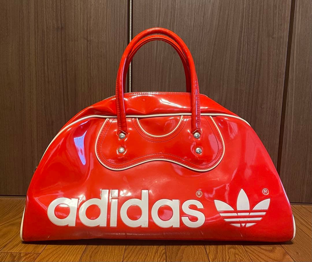ガラス希少 80s adidasボストンバッグ　アディダス　トレフォイル