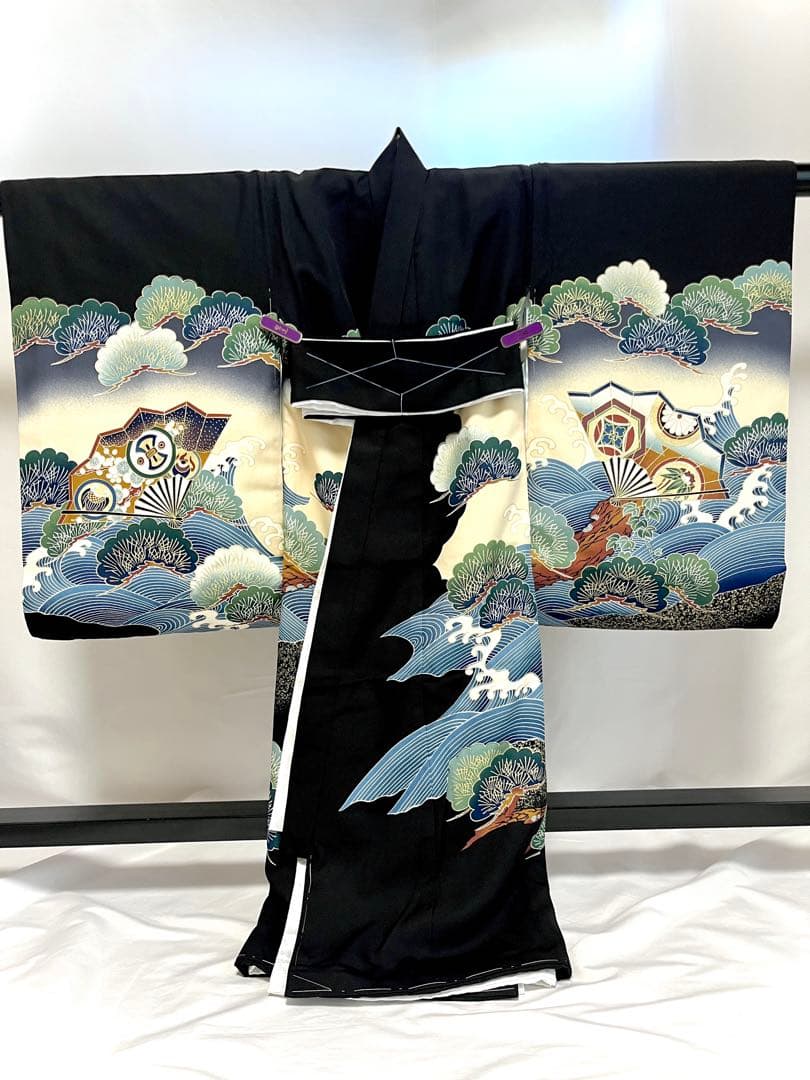 【美おり】MB52001 未使用 男の子 宮参着2点セット 熨斗目 お宮参り