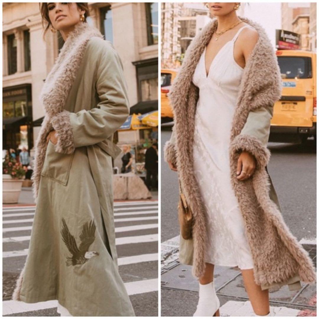 新品　spell&the gypsy スペル　ファー　ロングコート　ガウン