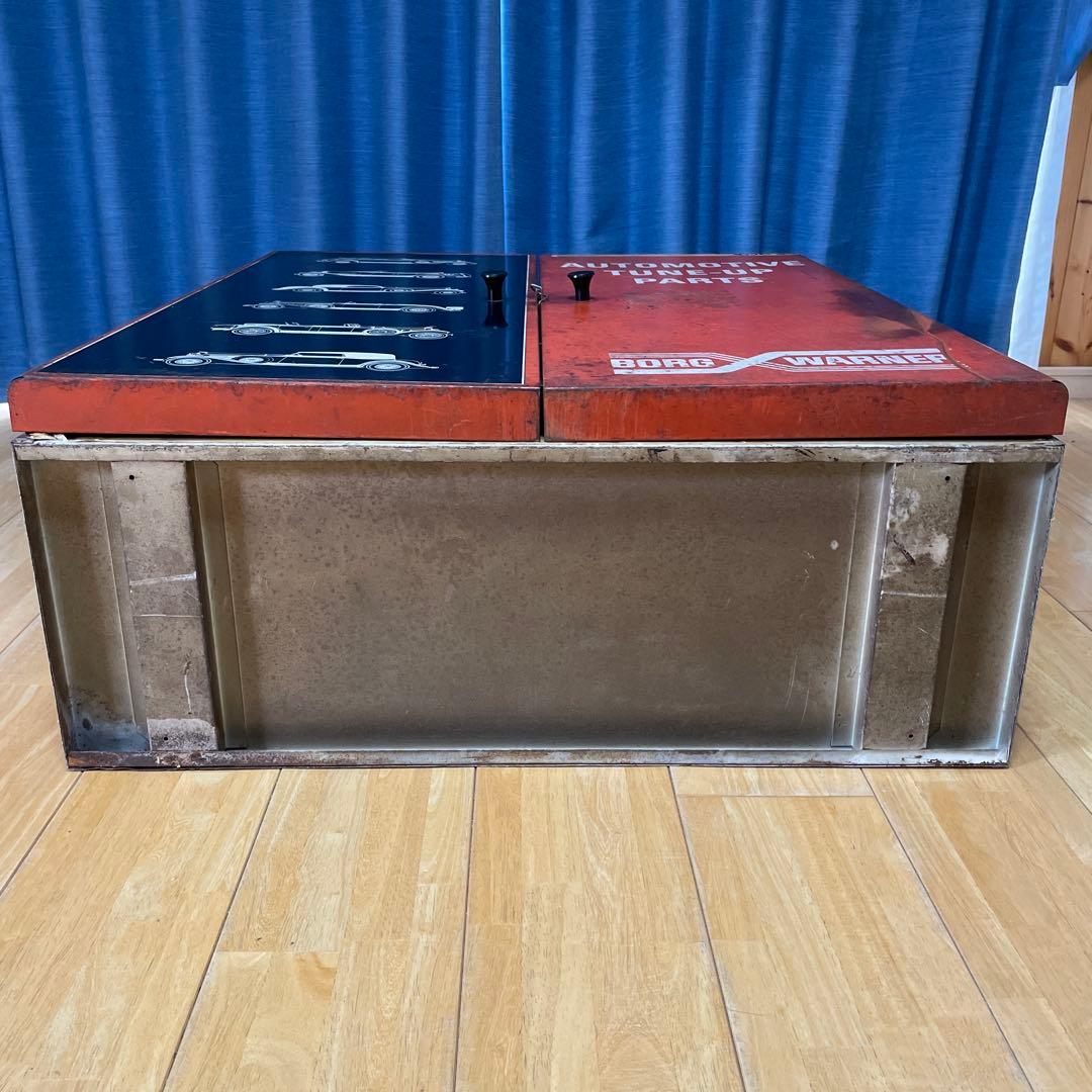 アメリカ　Borg Warner キャビネット　工具箱　アンティーク　棚