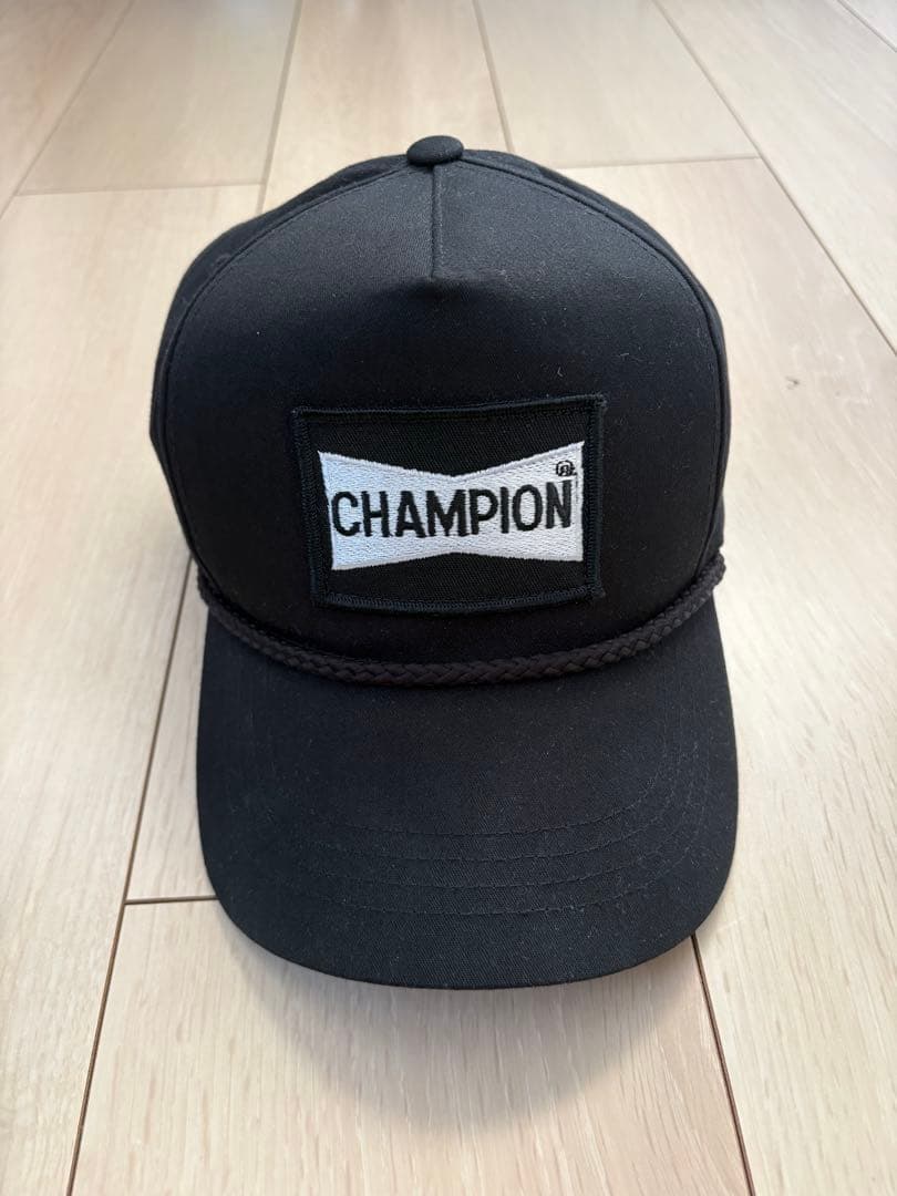 CHAMPION ブラック キャップ