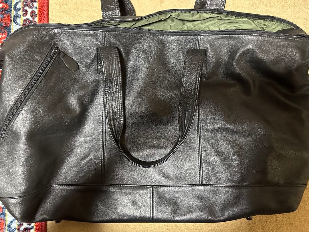 PORTER ブラックレザー ボストンバッグ