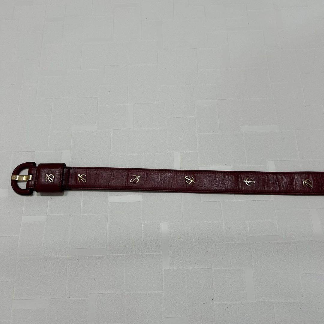 LOEWE ロエベ　ベルト　アナグラム　ボルドー