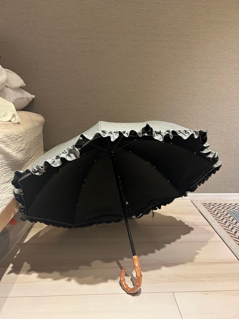 芦屋ロサブラン　2段折日傘（グレー）