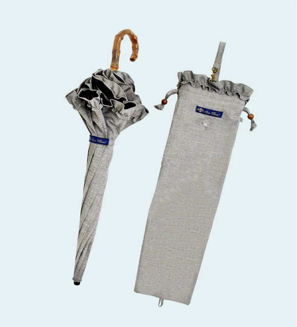 芦屋ロサブラン　2段折日傘（グレー）
