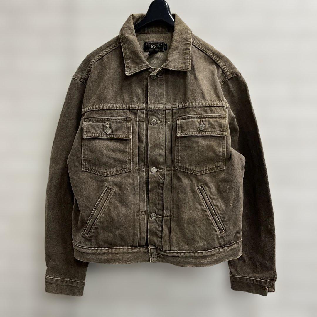 値下げ ダブルアールエル RRL 三ツ星 USA製 先染め 2nd Gジャン M