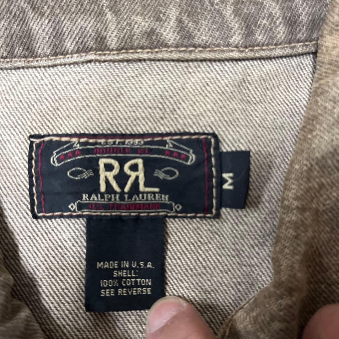 値下げ ダブルアールエル RRL 三ツ星 USA製 先染め 2nd Gジャン M