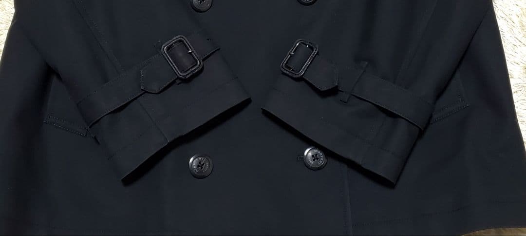 美品✨バーバリーロンドン　ピーコート　ダブル　ノバチェック　ブラック　L