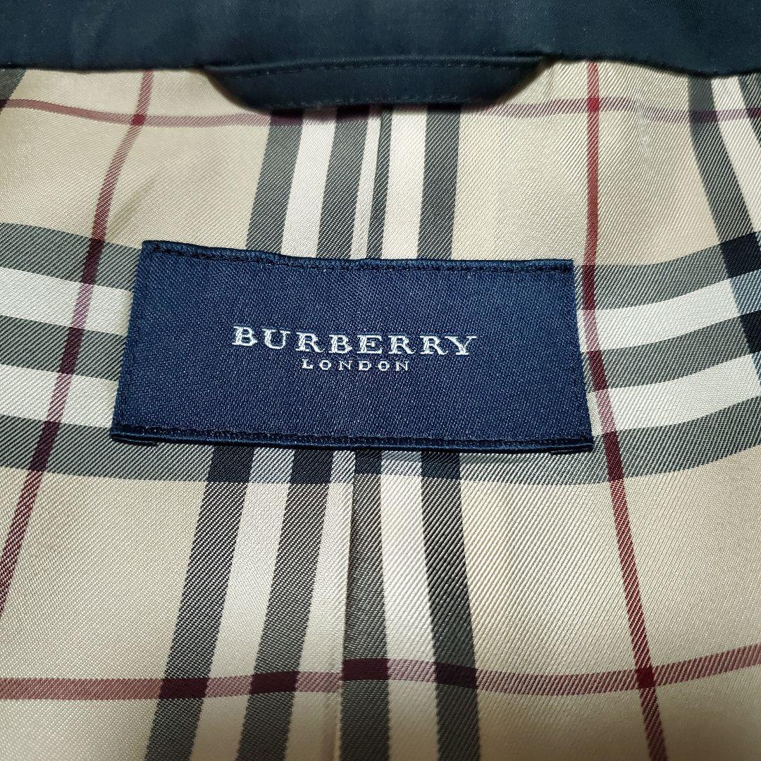 美品✨バーバリーロンドン　ピーコート　ダブル　ノバチェック　ブラック　L
