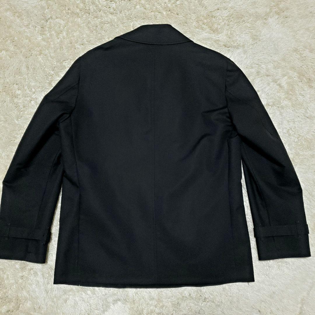 美品✨バーバリーロンドン　ピーコート　ダブル　ノバチェック　ブラック　L