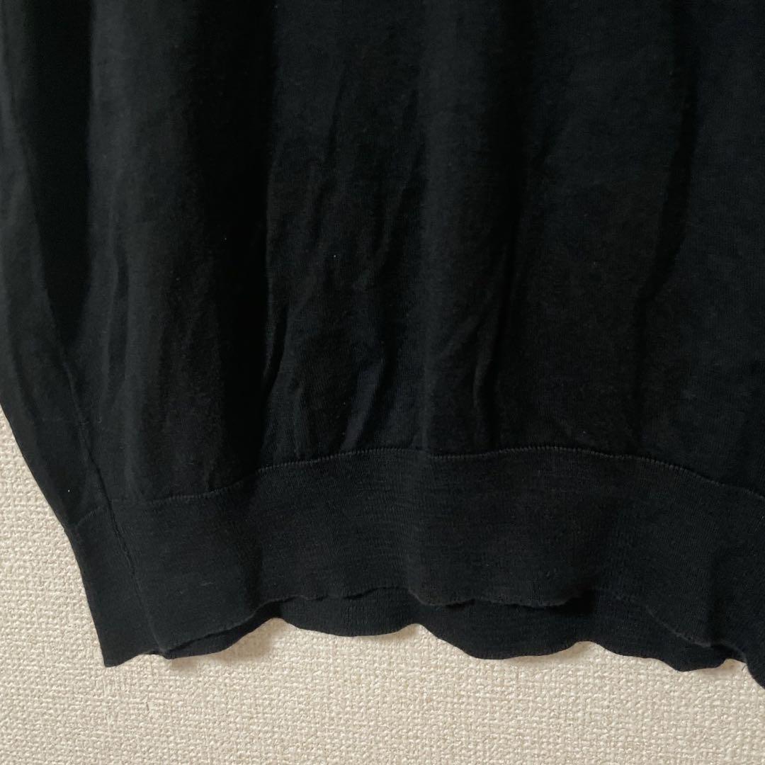 ジョンスメドレー  半袖ニットポロシャツ　ブラック　38