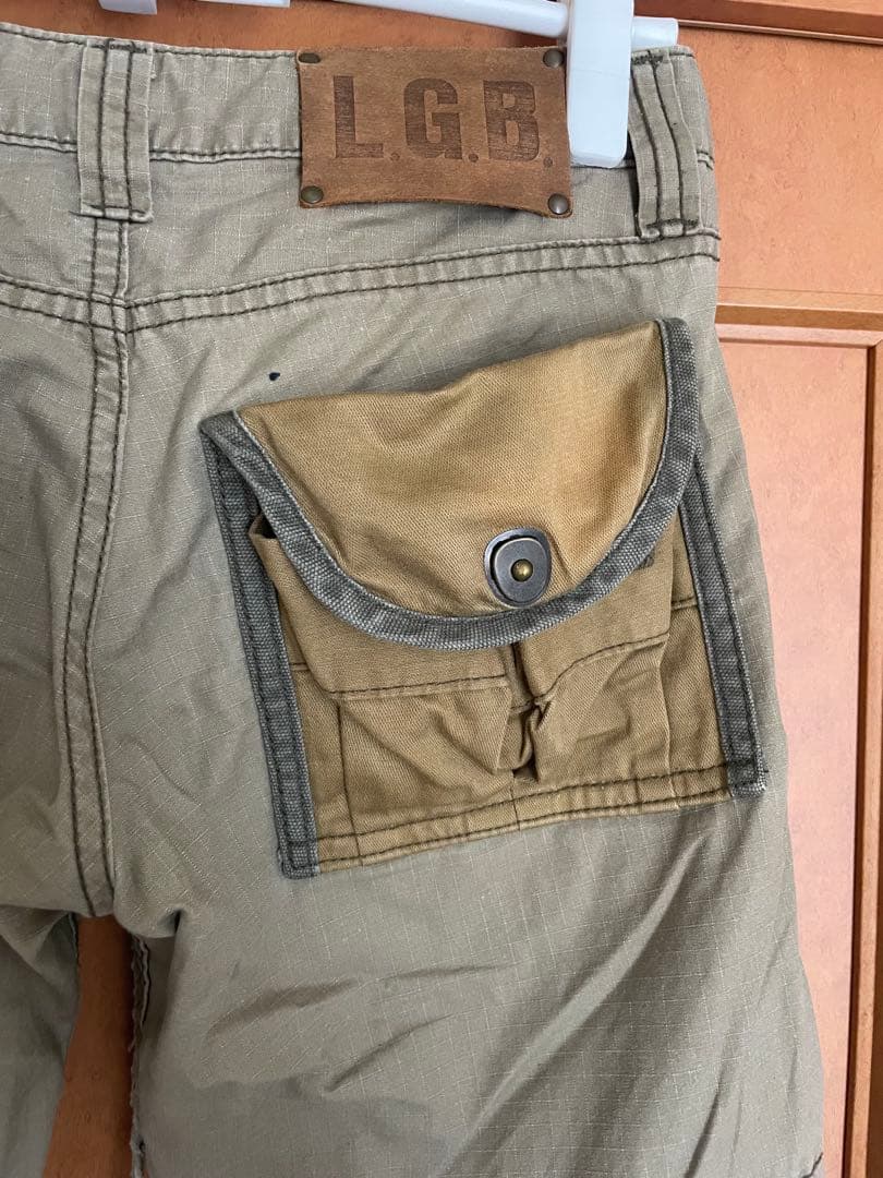 LGB カーキ フレアカーゴパンツ