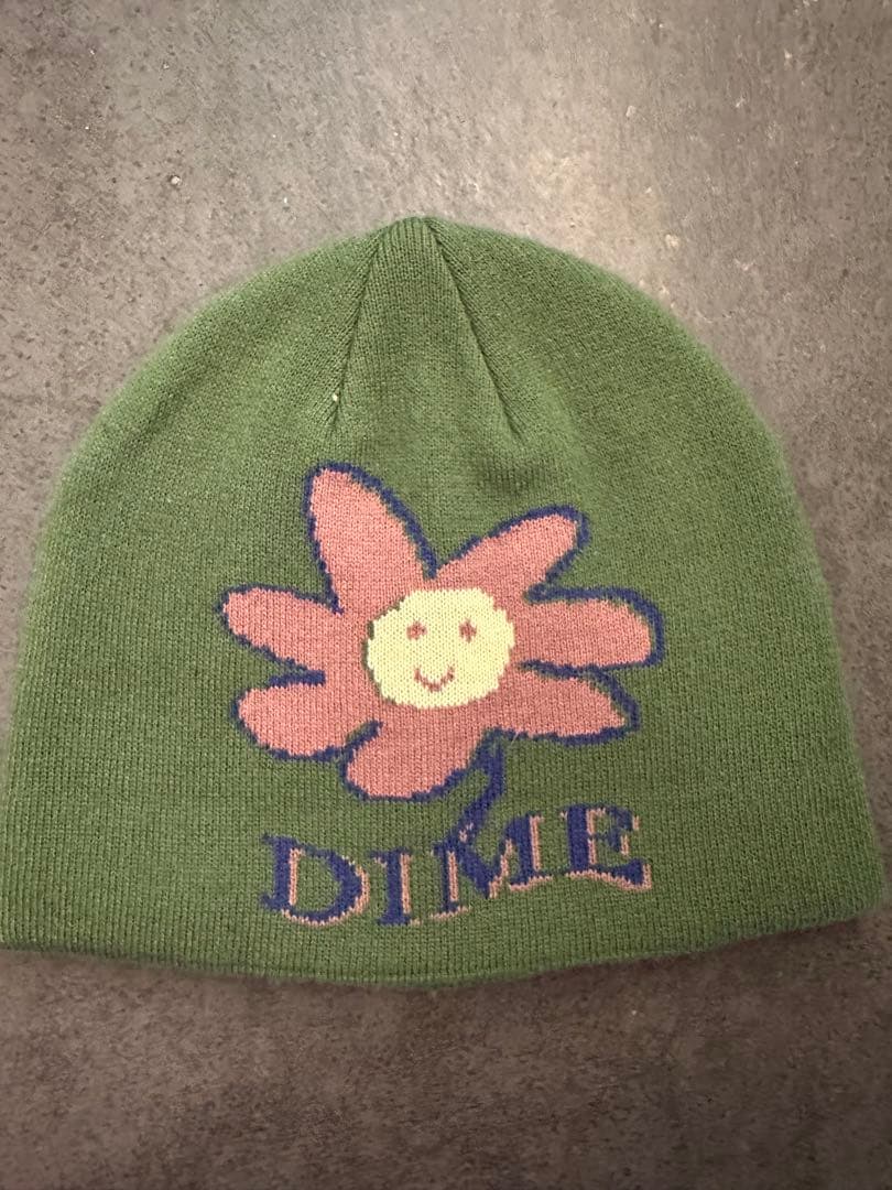 Dime 花柄ニット帽 グリーン