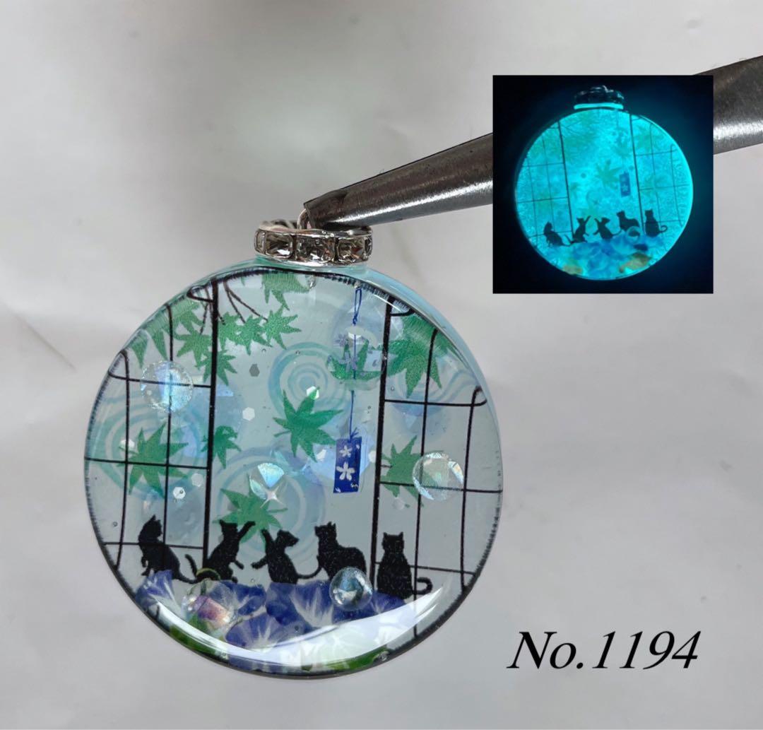 RUKURUKU/紫陽花と富士山とシマエナガ　オルゴナイトキーホルダー